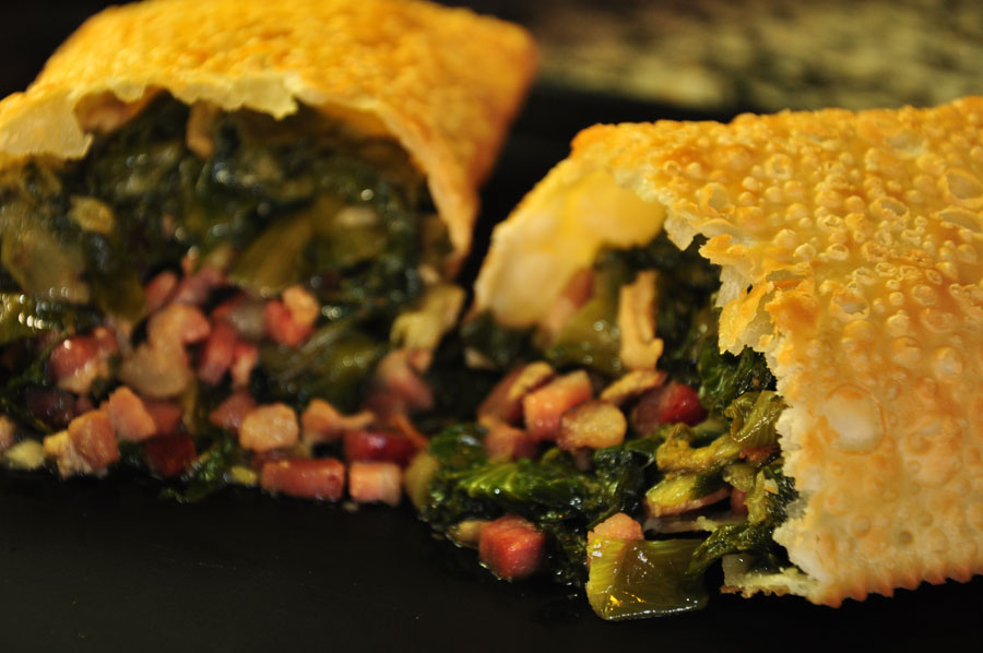 Escarola com bacon